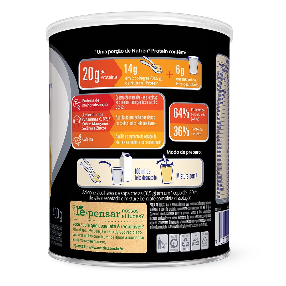 nutren protein 400g banana-back