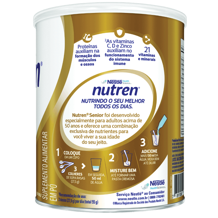 NUTREN® Senior Pó Sem Sabor - Lata 370g