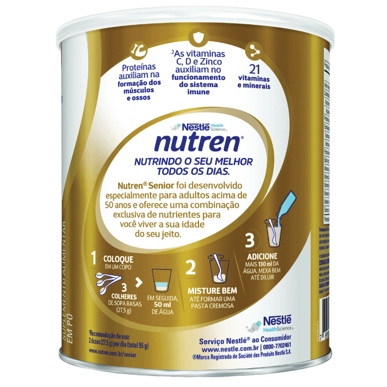 NUTREN® Senior Pó Sem Sabor - Lata 740g