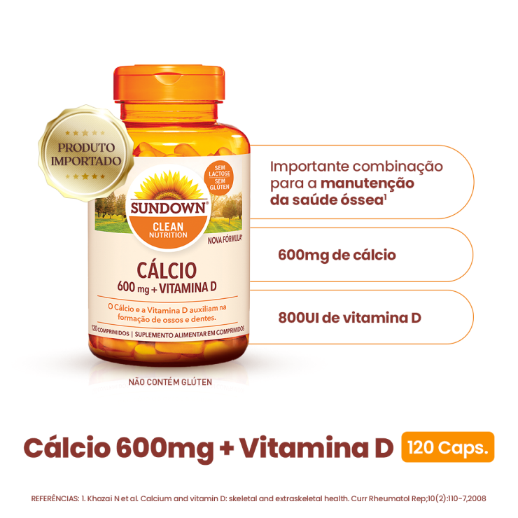 CÁLCIO 600MG + VITAMINA D