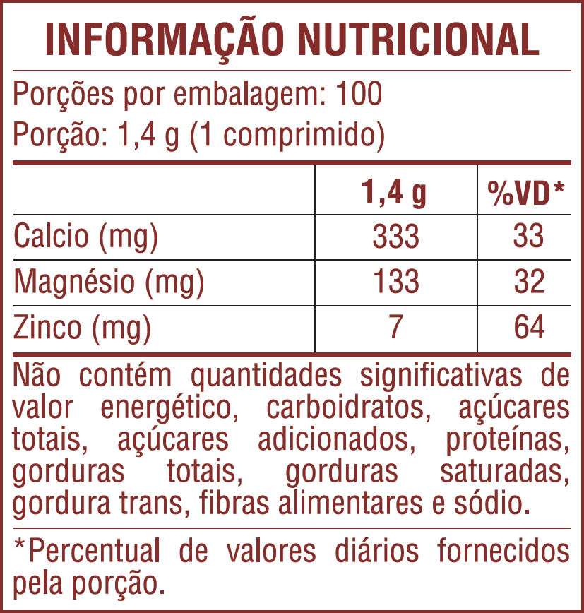 INFORMAÇÃO NUTRICIONAL