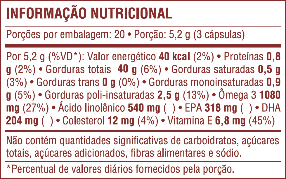 INFORMAÇÃO NUTRICIONAL