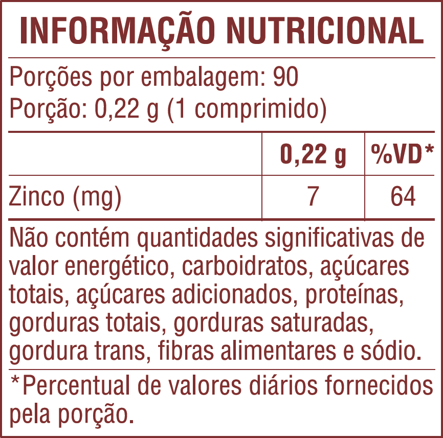 INFORMAÇÃO NUTRICIONAL