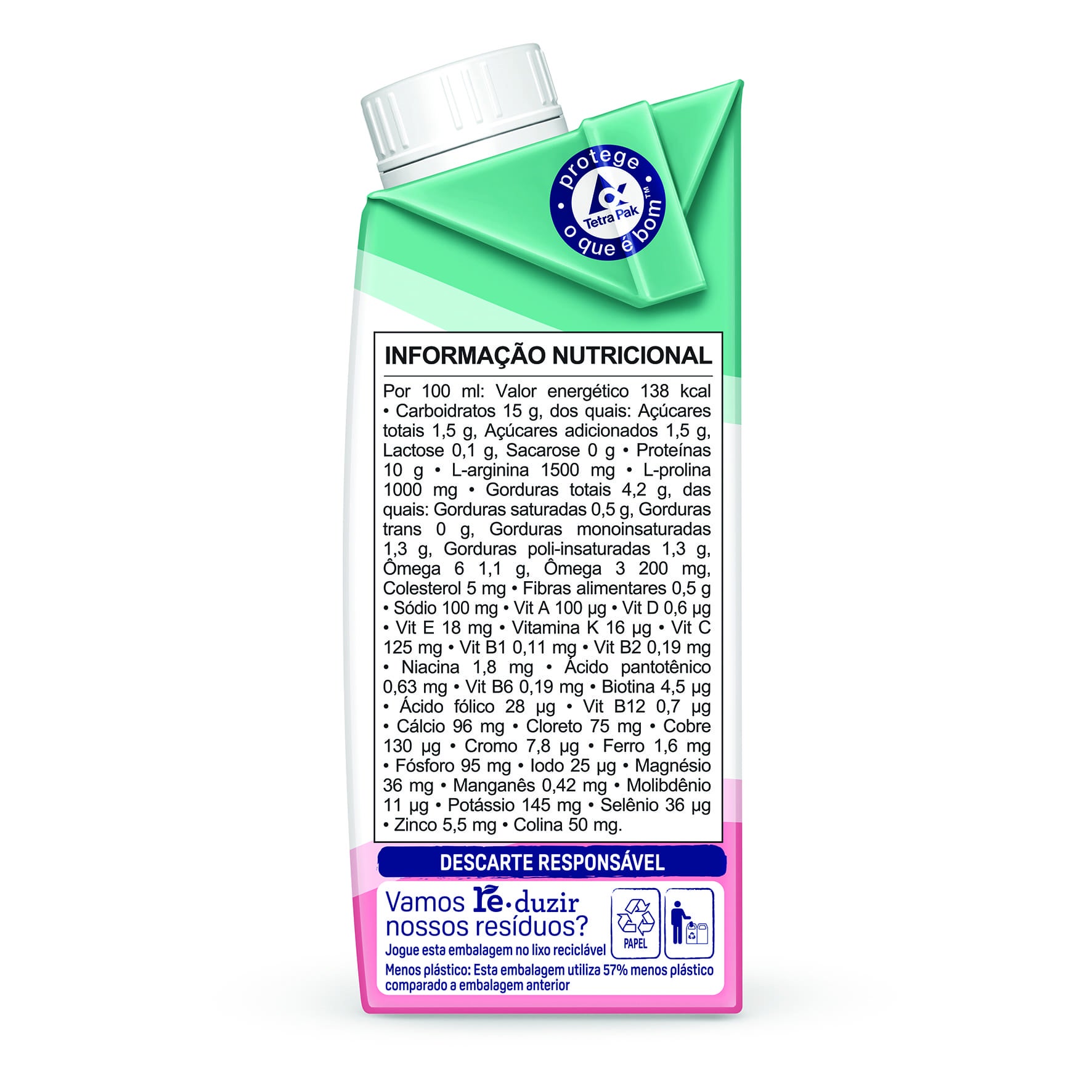 Nova Source Proline Sabor Morango 200ml - Lado da Caixa