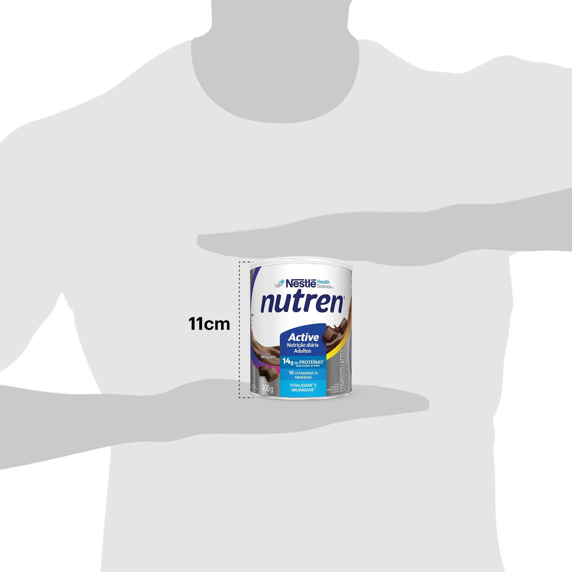 Nutren® Active - Chocolate (400g) - Tamanho da Embalagem