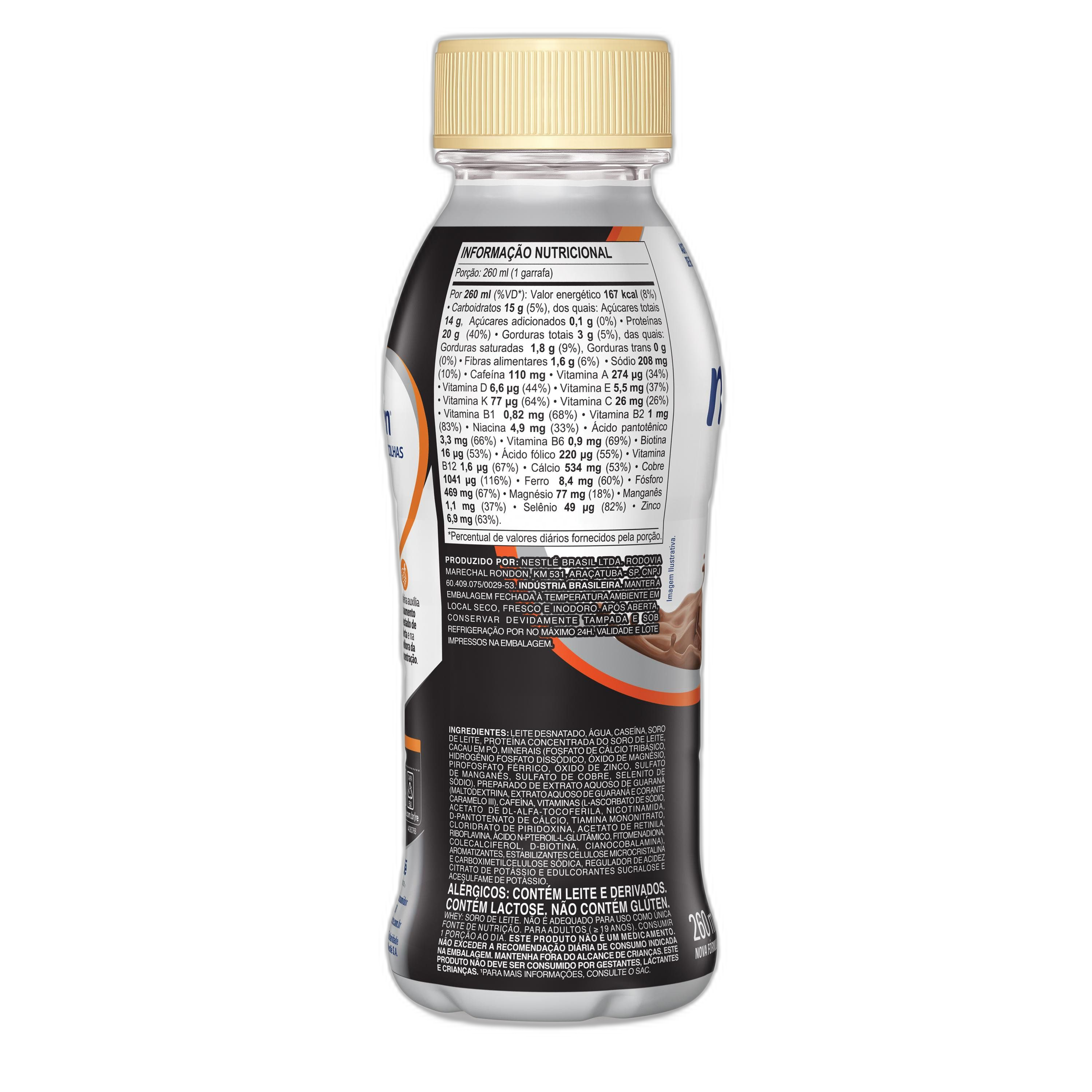Nutren Protein 20g - Chocolate - Embalagem de trás