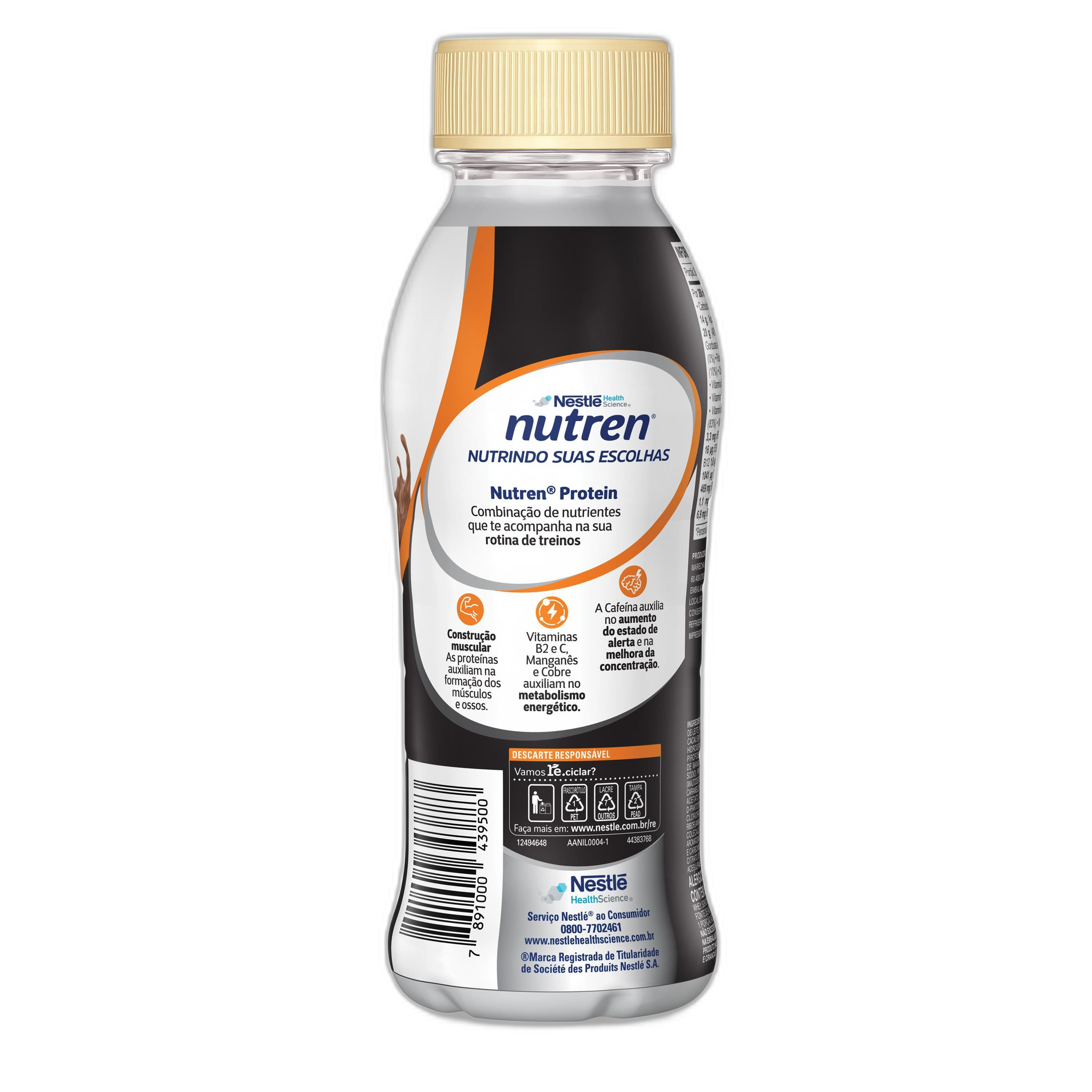 Nutren Protein 20g - Chocolate - Embalagem de lado