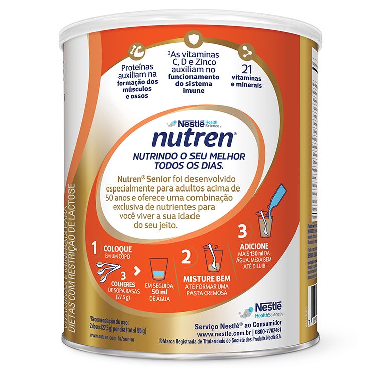 Nutren Senior ® Zero Lactose - Sem Sabor (740g)