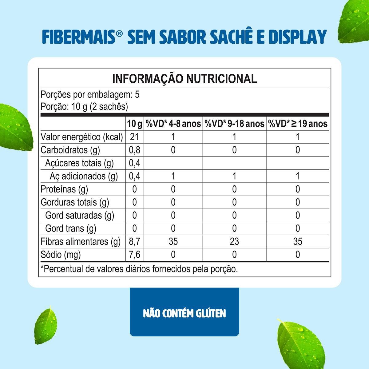 Fiber Mais Sem Sabor - Display (Informações nutricionais))