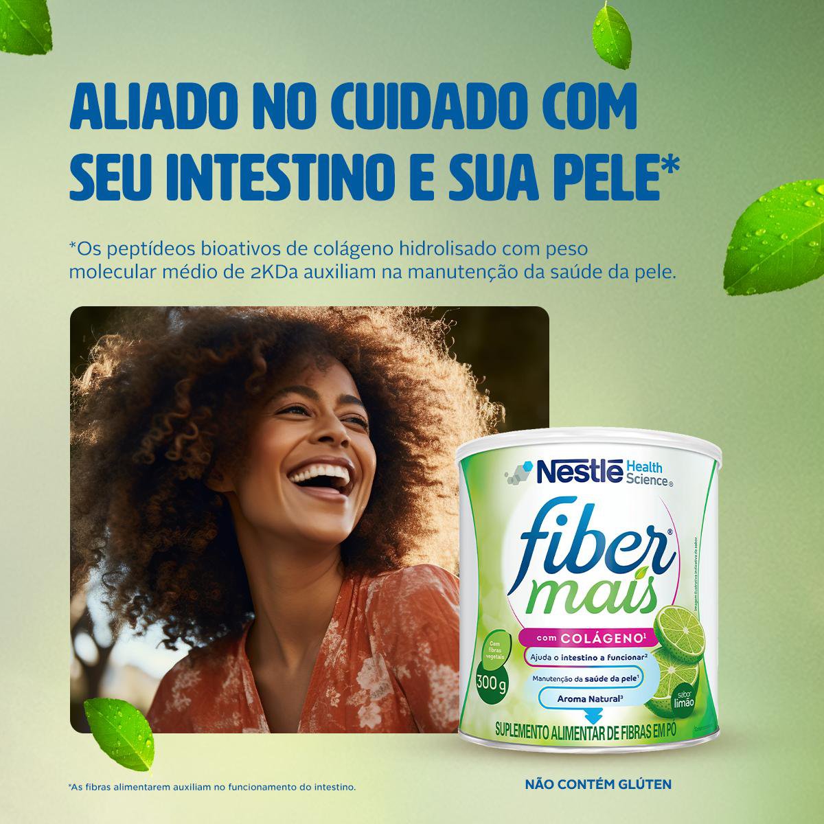 Fibermais ® - Colágeno Limão (300g) - Cuidado com intestino e pele
